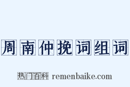 周南仲挽词组词是什么意思的图片